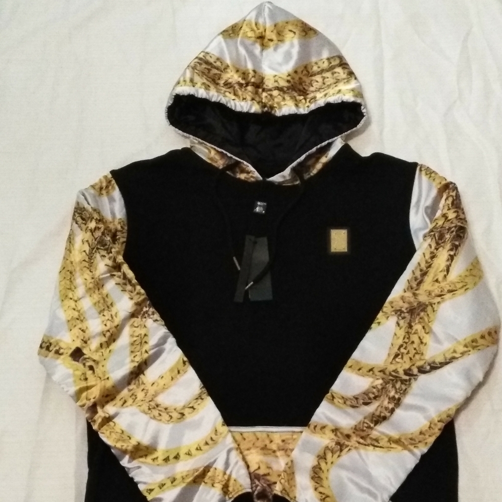Gold-Link Cuban Chain Hoodie - Picture 2 of 3